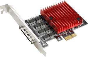 FOR PCI-Express to 8 Ports RS232 DB9 Serial Card with Fan out Cable asix mcs9900 Chipset pcie high speed rs-232 920KB