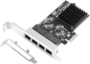 FOR 2.5G/1G 4 Port PCIe RJ45 Lan 10/100/1000 2500Mbps Chip Quad Server 2.5 Gigabit Ethernet Wired Game NIC