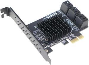 FOR PCIe 2.0 x1 to SATA III 6 Ports Adapter Card Chipset Non- For IPFS Hard Drive Mining and Adding SATA 3.0 Devices