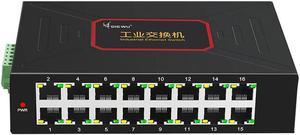 FOR 16 Ports Industrial Ethernet Switches 10/100Mbps DIN Rail Type RJ45 Network Switch metal case t DC 12~58V