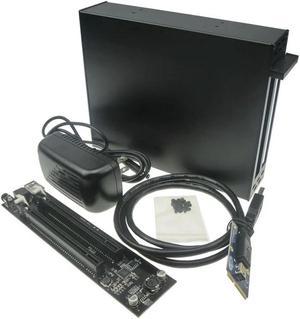 FOR Mini PCIe to Dual PCIE 2 Ports 16x pci-e Bus Slot Adapter with case enclosure