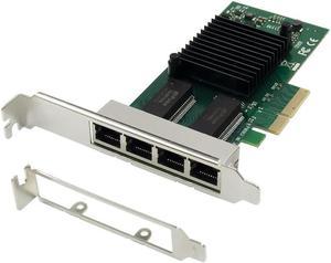 FOR PCI-E X4 To Gigabit Ethernet RJ45 port 1000M PCIe 4 port RJ45 PCIE 4X I350AM4 chipset