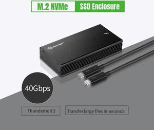 FOR 3 40Gbps NVME M.2 SSD Enclosure 2TB Aluminum USB C with 40Gbps 3 C to C Cable For Laptop Desktop