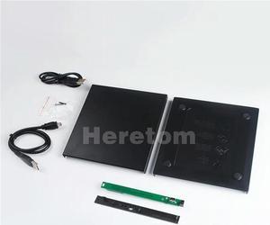 FOR Slim ABS USB 2.0 12.7mm IDE PATA to SATA External CD DVD Optical Drive Enclosure Case for Laptop