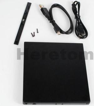 FOR Slim ABS USB 2.0 SATA to SATA 12.7mm External Optical Drive Case CD DVD-ROM Enclosure for Laptop Notebook