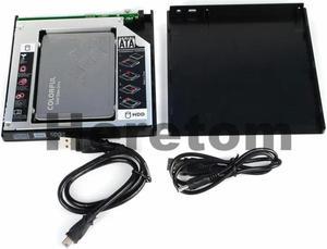 FOR USB2.0 12.7mm SATA To SATA RW CD DVD-ROM Enclosure External Optical Drive Case