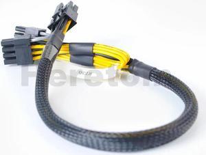 FOR 8pin to 8+8pin PCI-E GPU Video Card Power Sleeve Cable Cord for R730 R730XD