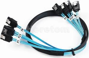 FOR 4 SATA to 4 SATA Cable for IT MODE HBA CARD 9212-4I4E 50CM