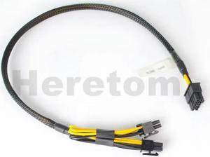 FOR 10pin to 6+6pin GPU Video Card Power Adapter Cable 50CM For DL380 G8 and GPU Video Card