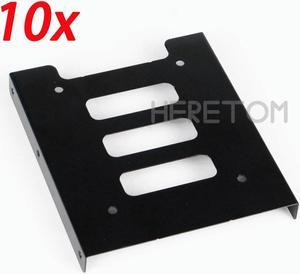 FOR 10Pcs Universal 2.5 To 3.5 inch SSD HDD Metal Mounting Adapter Bracket Dock For Desktop Laptop PC SSD HDD W/screws