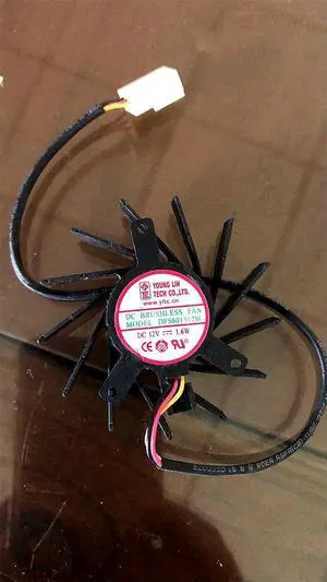 FOR DFS601512M 12V 1.6W FAN for 3pin Video card cooling fan 35x35x26mm 53mm DFS801812M 12V 0.35A 8018mm
