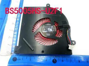 FOR Cooler Fan For GS63VR GS63 GS73 GS73VR MS-17B1 Stealth Pro A-POWER CPU BS5005HS-U2F1 GPU BS5005HS-U2L1 Cooling Red