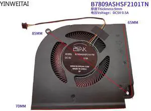 FOR 5V 0.5A Cooling Fan For Laptop CPU fan B7809ASHSF2101TN B7809ASHSF2100TN