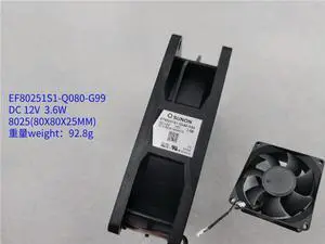 FOR fan for EF80251SX-Q010-G99 ef80251sx-q010-g99 EF80251S1-Q080-G99 12V 3.36w 8CM 8025 projector fan
