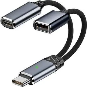 FOR USB C to USB OTG Cable Adapter, 2-in-1 USB-C Splitter with 100W Fast Charging for 16/15 Series Book