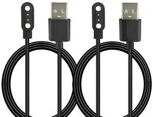 FOR Smart Watch Magnetic Cord [2 Pack], 2 Pin 3.3Ft USB Fast Charging Cable Fits for SW021/023 /WILLFUL/LETSFIT