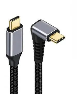 FOR USB C Cable USB 3.1 Type C 10Gbps 100W Data 90 Degree UP Angled Cable with E-Marker for Laptop Phone 1.5M