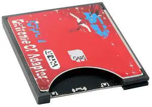 FOR SD to CF Card Sleeve Supports WIFI SD Card Type i Adapter SLR Camera Red