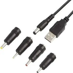 FOR DC Plugs for Small Electronics Devices Uni l 5.5X2.1mm Jack to 4 Plugs 4.0X1.7mm, 3.5X1.35mm, 3.0X1.1mm, 2.5X0.7mm with