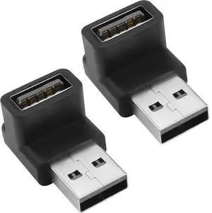 FOR 10Gbps USB 3.1 Male to Female L-Angle Connector USB A 3.1 Right Angle Coupler, Support 3A Charging OTG Data Transfer, 2Pcs