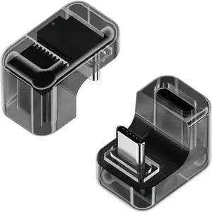 FOR 2 Pack USB C Adapter with Display, 180 Degree 140W USB-C Male to Female Connector for Switch, 16/15 Series