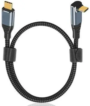 FOR 1.5ft, 90 Degree USB C Cable Short, 240W USB C Cable PD 3.1 Type C to Type C Cable Fast Charging Up & Down Angle USB C Cable