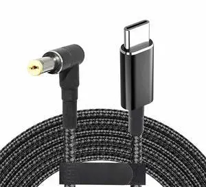 FOR USB C to 5.5mm Adapter Cable Male Type C to Right Angle DC 5.5 x 2.5mm Uni l Converter Cord for Power Bank