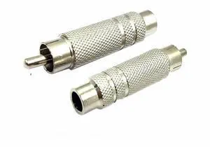 FOR 2pcs/lot 6.35mm female to rca male Audio Molded 1/4" TS Female to RCA Male Adapter, Audio Adapter Connector 2-Pcs