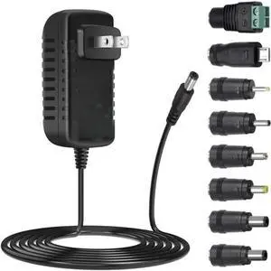 FOR Uni l AC Adapter 12V 2A Power Supply 24W AC110V to DC12V 2000mA 1500mA 1000mA 500mA Power Driver 8 DC Plug Tips 12 V