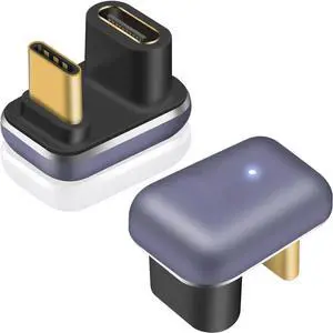 FOR 240W, 2Pack U Shape USB C Adapter 40Gbps, USB C 180 Degree Angled USB C Extender Connector Support 8k Video Audio Display for