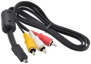 FOR Replacement AV Cord Audio Video TV-Out Cable Mini 8p to 3RCA cable for EG-CP16 AW100 AW110 L840 L830 L820 L810 S91