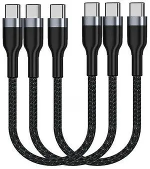 FOR 3pcs/lotUSB C to C male Cable 1FT 3Pack,60W Type C PD Fast Charge Cord Compatible with S21/S21/S20 Ultra Note 20
