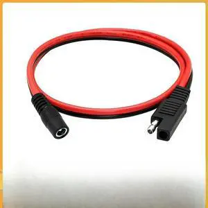FOR 2PCS/LOT 14AWG 60cm SAE Plug to DC 5.5mm x 2.1mm Female Cable ity Reverse for Portable Powers Motorcycle Automotive RV Sola