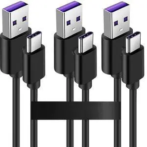 FOR 3pcs/lot 1m USB Type C Fast Charging Cable 5A Safe Fast Charge Code USB C Cable for Note 20 10 9 8 S8 S9 S10 10