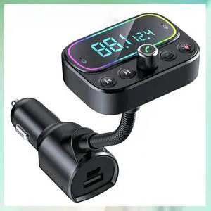 FOR T67 18w fast charging Wireless AUX Out Car Radio Modulator Transmitter BT Hands Free Kit MP3 Player with PD Type C dou