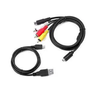 FOR AV A/V TV Video Audio+USB Data SYNC Cable For DCR-SX85 e Camcorder