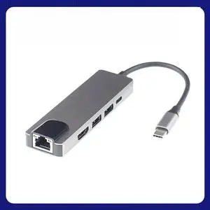 FOR 5 in 1 Type C to RJ45 4K HDTV USB 3.0 Charging Hub Adapter Converter for Book Pro