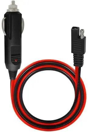 FOR 14AWG 12V Plug to SAE Quick Release Adapter Extension Charging Cable with Fuse LED Light (3FT)