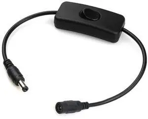 FOR 12V Power DC Male to Female Cable with On/Off Switch, 5.5mm x 2.1mm DC Cable Extension Inline Rocker Switch for Driving Recorder