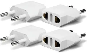 FOR 4pack US to Europe Plug Adapter European Adapter Type C Plug Adapter Outlet Converter America USA to Europe Italy Spain Germany