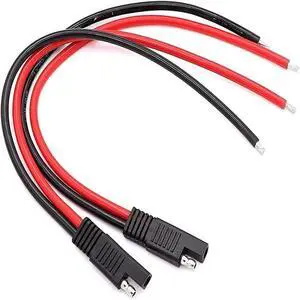 FOR 2 Pack 1ft 10AWG SAE Connector Extension Cable, SAE Quick Connector Disconnect Plug SAE Automotive Extension Cable, Panel