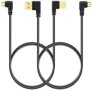 FOR 50cm/1m Micro USB Angle Cable Adapter Combo Pack 90 Degree Left & Right Micro USB B to A for TV Stick More