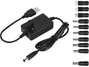 FOR USB Voltage Booster Cable,DC5V USB to DC5-12.5V Uni l Voltage Step Up Converter Cable,Adjustable Volt Regulator LCD Display