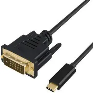 FOR USB C to DVI Cable Type C to DVI D 24+1 Video Adapter 1080P 6FT/1.8M