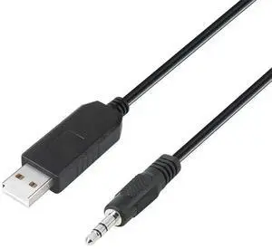 FOR 6ft FTDI USB TTL to 3.5mm 3.3V Adapter Cable FT232RL Chip Audio Jack TX RX Signal 10 8 7 XP (6 Feet, Black)