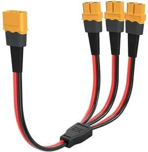 FOR XT60 Splitter Cable,12AWG XT60 1 Male to 3 Female Connector Cable for UAV Phantom copter RC Car(1FT)