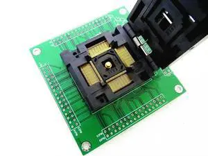 FOR IC51-1284-1702 Burn Test Stand Programming Stand QFP128 with Grounding Pillar GND+EPAD