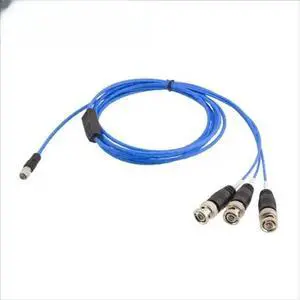 FOR PCB Triaxial Plug 4 Core Male and Head 1/4-28UNF to BNC Cable Stainless Steel Connector