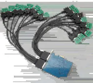 FOR PCI-E to 16 port RS485/422 expansion card industrial grade with voltage suppression protector serial port card