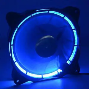 FOR 120mm cpu cooler 1pcs Blue LED fan 120X120X25mm DC 12V 0.14A 900RPM Silent quiet solar eclipse chassis cooling fan
